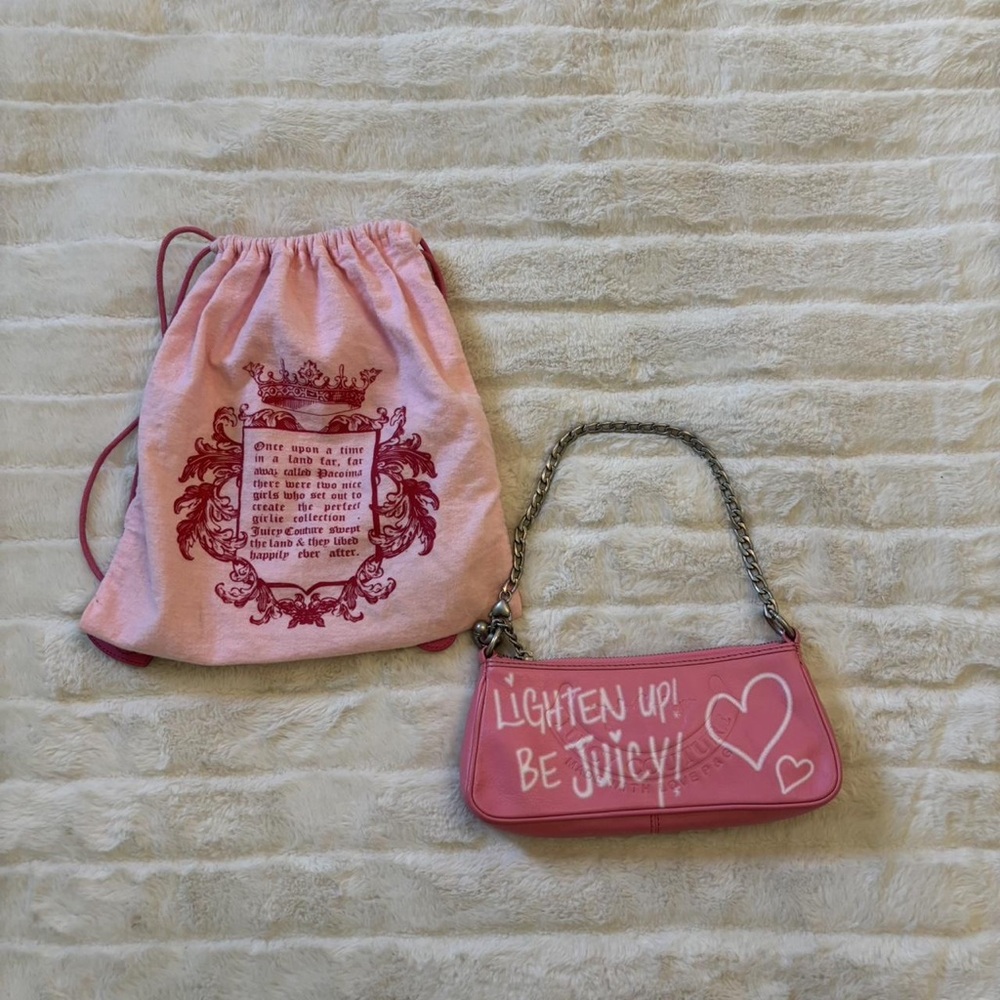 Juicy Couture Pink Backpack and Chain Strap Bag